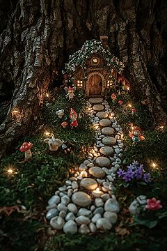 Enchanting Fairy Garden Designs: Whimsical Worlds Around Trees