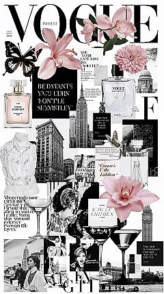 Chic Black & White Collage iPad Wallpaper: 4K Aesthetic Lockscreen
