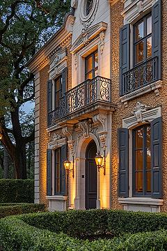 French Architecture House: Elegant Stone Exterior & Grand Entrance