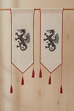 Medieval Dragon Banners: Fantasy Home Decor & DIY Tapestry