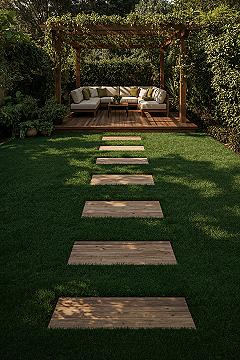 Tranquil Lawn & Garden Ideas: Outdoor Home Garden Lounge Escape