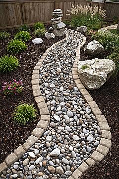 Low Maintenance Rock Garden Landscaping for Front Yards