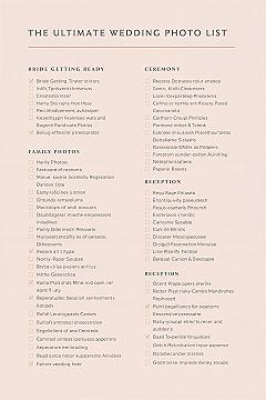 Ultimate Wedding Photo Checklist: Capturing Every Bride Moment