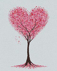Easy Valentine’s Art: DIY Glitter Tree & Heart Painting Wallpaper