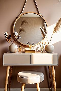 Cozy Aesthetic Vanity Corner: Minimalist Decor for Small Room Makeovers