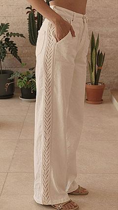Keeping White Lace Detail Trousers Clean and Bright All Summer
