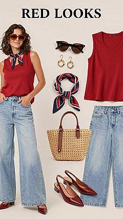 Keeping Bright Red Tops And Blue Denim Looking Fresh