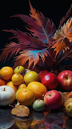 Autumnal Abundance: A Fruitful November Wallpaper: