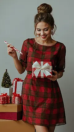 Here’s a catchy title and two paragraphs, designed to be fun, friendly, and easily understood by a ninth-grader, based on the image and the keyword “Christmas party outfits”: