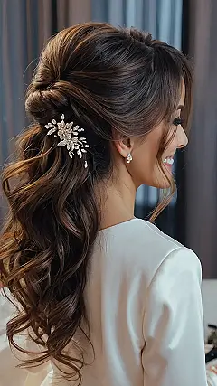 Elegant Half Up Half Down Wedding Hairstyles for the Dreamy Bride