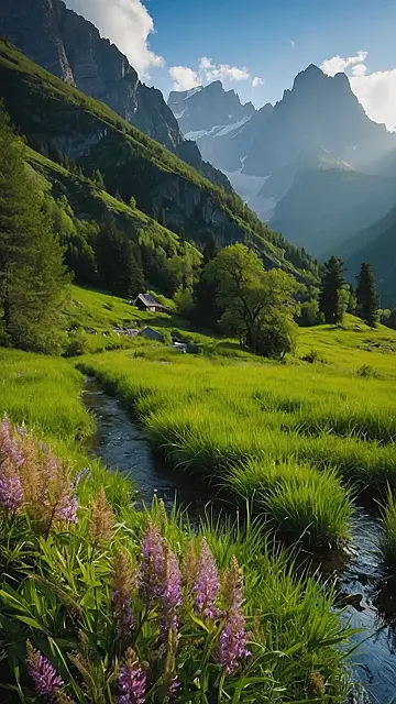 Mountain Stream’s Embrace