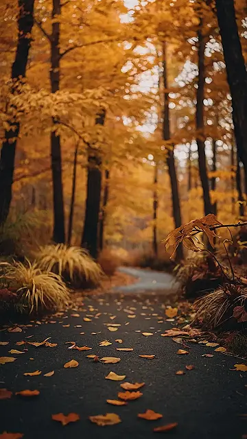Golden Autumn Path:
