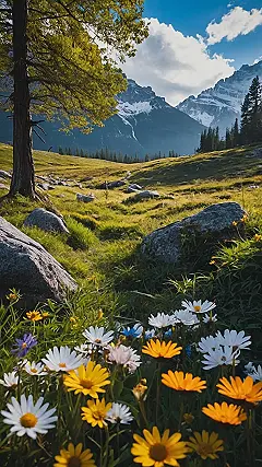 Cascading Waterfalls in Dreamlike Oasis