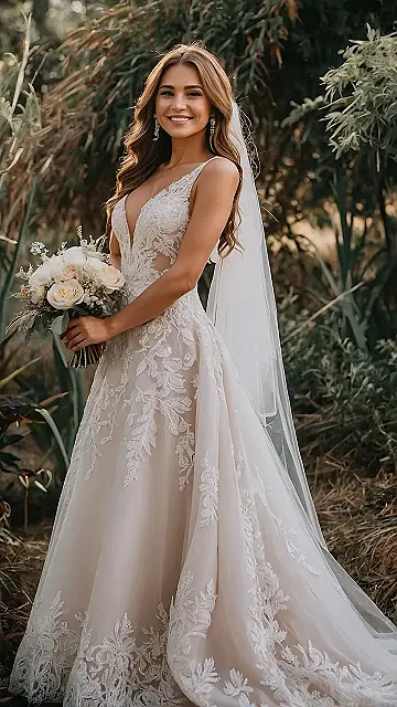 Flowing Gowns for a Dreamy Romantic Wedding Look