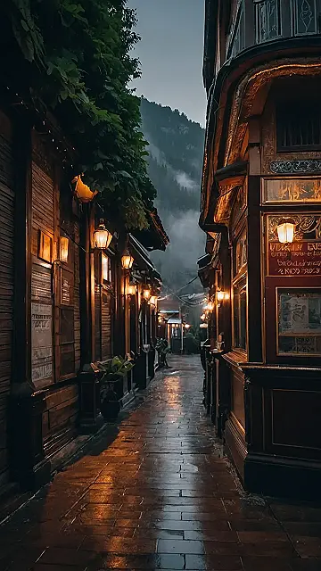 Idyllic Winter Wonderland Landscapes of Snowy Mountains