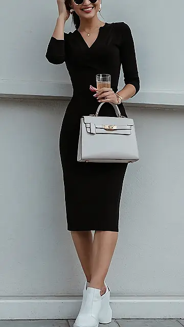 Black Dress, White Kicks, Boss Mode On!
