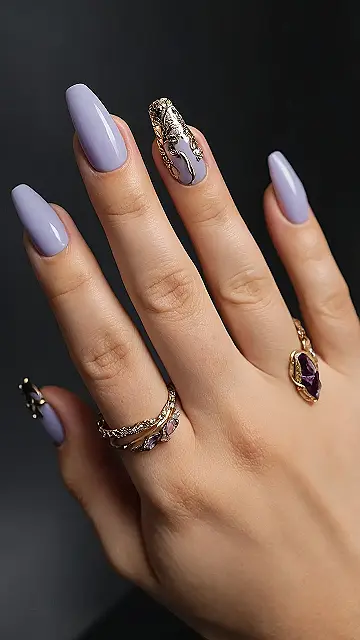 Purple Hues & Golden Dreams