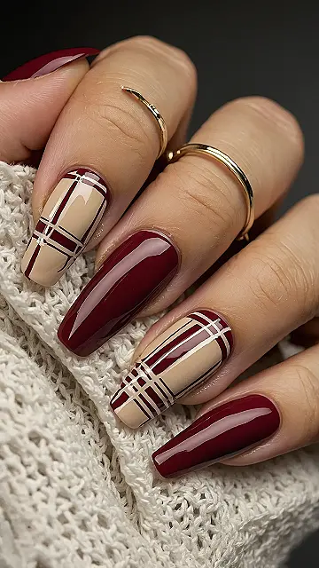 Trendy Tartan Mani