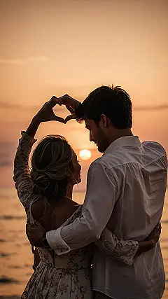 Heartfelt Sunset View