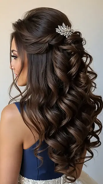 Romantic Flowing Updo