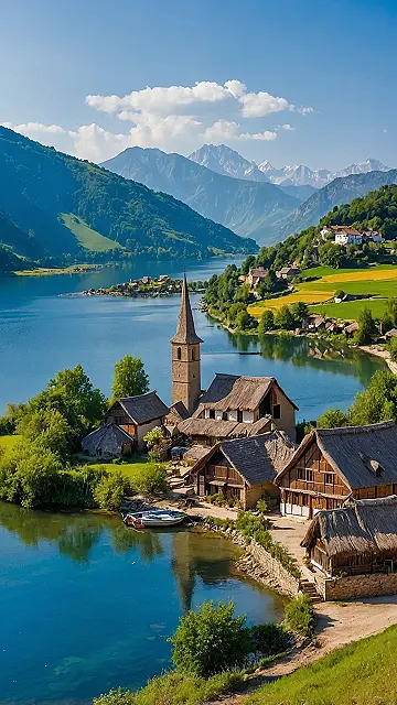 Camera Explores Village