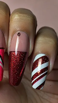 Candy Cane Nails