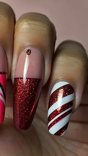 Candy Cane Nails