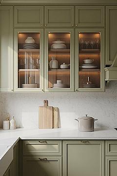 Serene Clary Sage Green Kitchen Cabinets: Dream House Makeover