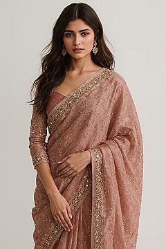 Elegant Full Sleeve Sarees for Wedding Guests & Brides