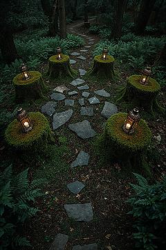 Magical Forest Garden Retreat: Enchanting Meditation Spots