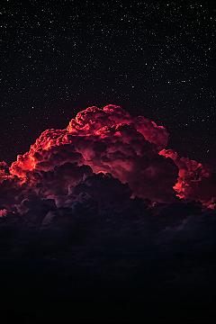 Epic 4K Aesthetic Wallpapers: Fiery Clouds & Starry Skies