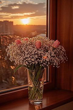 Golden Hour Blooms: Aesthetic Flower Phone Wallpapers