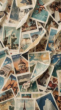 Manifest Your 2025 Adventures: Aesthetic Travel Vision Board Collage