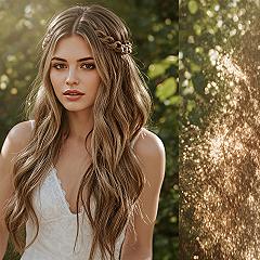 Dreamy Half Up Half Down Bridal Hair for a Romantic Wedding