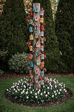 Charming Bird House Garden Ideas to Create a Wildlife Haven