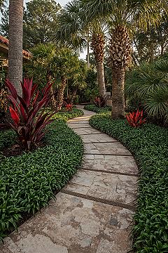 Winding Tropical Garden Paths And Walkways for Your Florida Oasis