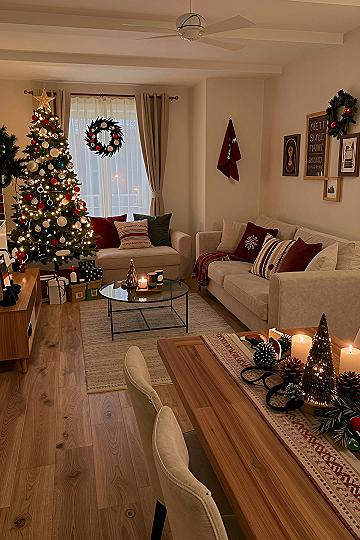 Adding Festive Throw Pillows and Blankets