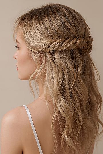 Ethereal Half Up Half Down Wedding Hairstyles for a Dreamy Bride