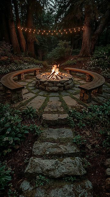 Cool Inground Fire Pit Ideas for Rustic Backyard Garden Design