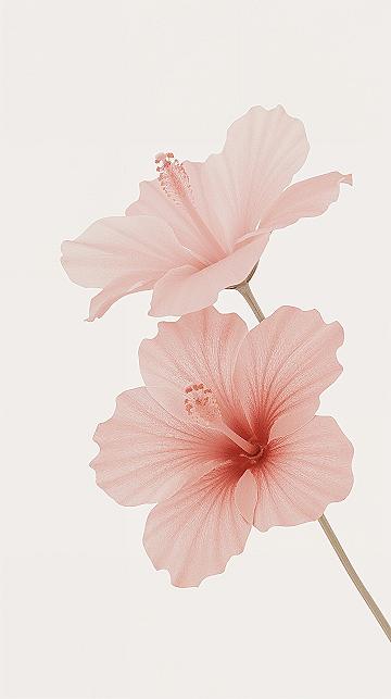 Watercolor Hibiscus: Classy Pink Floral iPhone Wallpaper