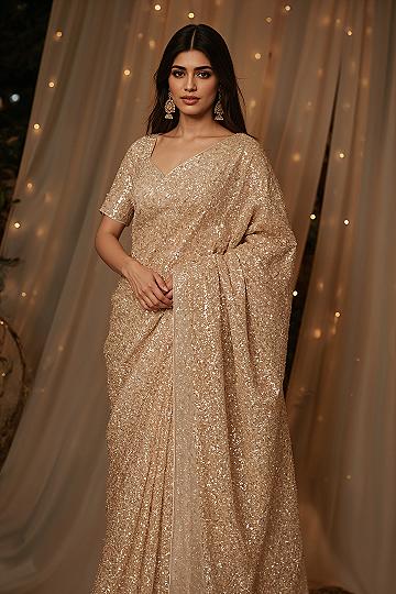 Shimmering Sequin Sarees: Your Next Indian Wedding Guest Dress