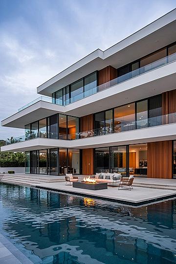 Maissons Ultra Modernes: Contemporary Mansion with a Breathtaking Pool