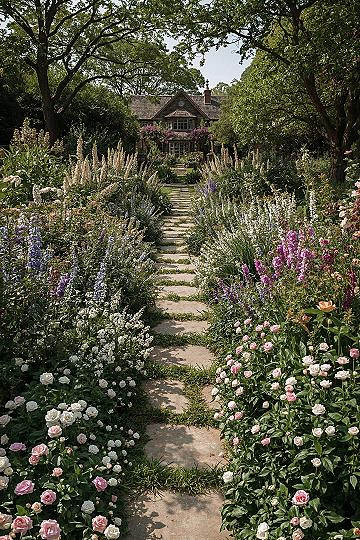 Dream Cottage Gardens: Enchanting Paths & Lush Flowers