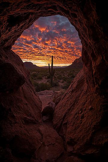 Sunset Desert Wonders: Arizona’s Fiery Golden Hour