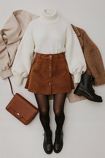 Minimalist Winter Skirt Outfits: Chic Autumn Style