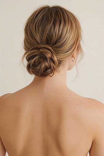 Chic Low Textured Buns: Effortless Wedding Guest Hairstyles