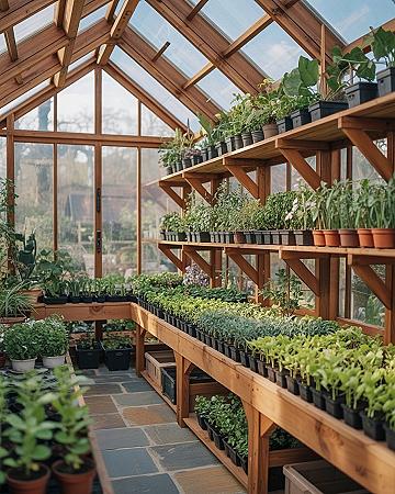 Innovative Greenhouse Benches & Potting Sheds for Garden Houses