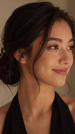Loose Twisted Chignon with Gentle Tendrils