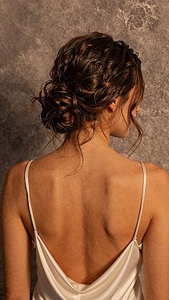 Textured Braided Chignon For Medium Length Hair