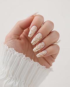 Bridal Bliss: White & Gold Nails for Your Dream Wedding